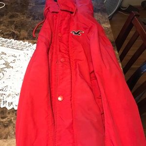 Red Hollister Parka